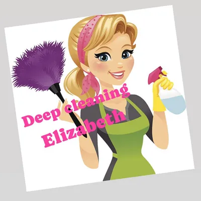 Elizabeth cleaning