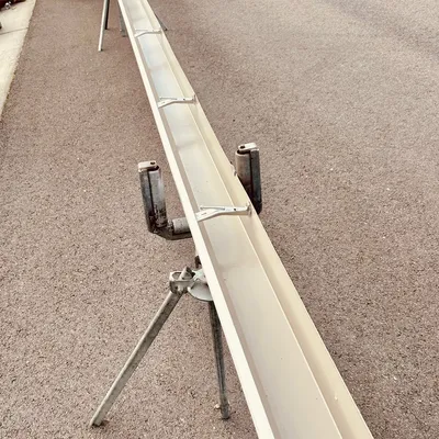 Slightly sloped seamless gutters