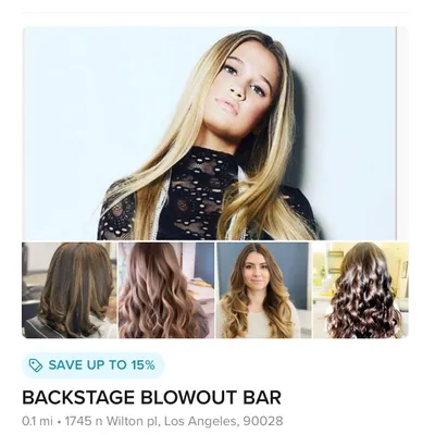 BACKSTAGE BLOWOUT BAR
