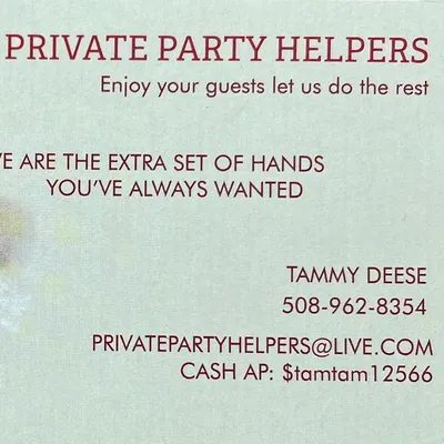 Private Party Helpers