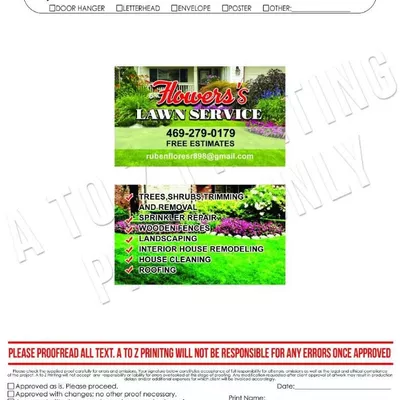 Flowers lawn services.