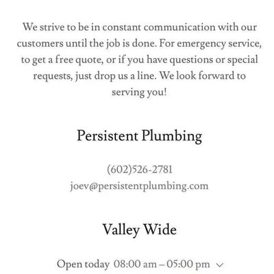 Persistent Plumbing