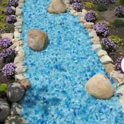 Texas asphalt paving and colored rock decoration