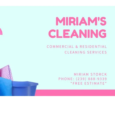 Miriam’s cleaning