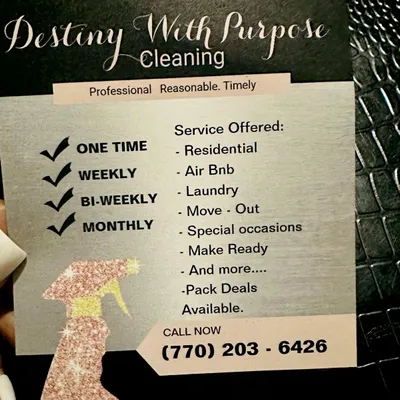 Destiny With Purpose Cleaning