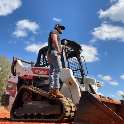 Father and son landscape and hardscape