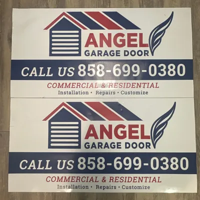 Angel garage door