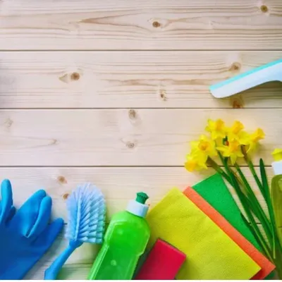 Anna cleaning