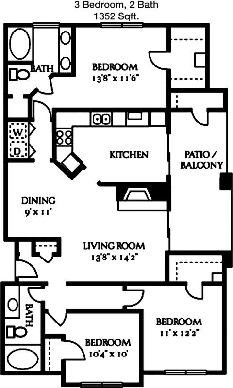 #1  Floor Plan 3x2 - Onyx183, Austin, TX for Rent