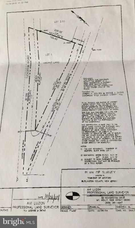 0 TUCKERTON & ATSION ROAD, MEDFORD, NJ 08055  624414293 for Sale
