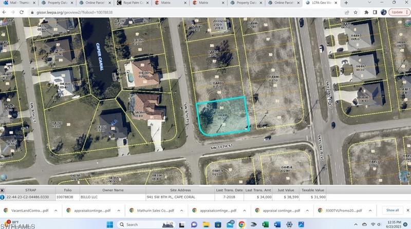 941 SW 8th Pl, Cape Coral, FL 33991 - MLS 223046593 for Sale