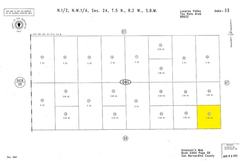 0 Chicago Lucerne Valley Ca, Lucerne Valley, CA 92356 for Sale