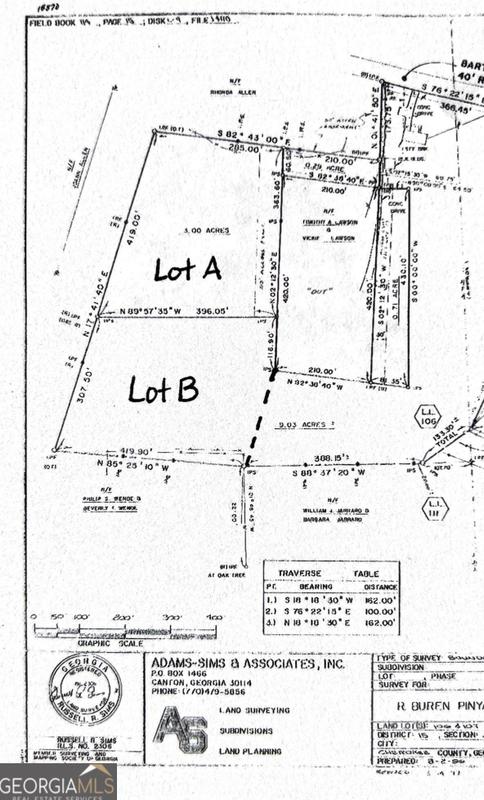 L A& b Bart Manous Rd, Canton, GA 30115 - MLS 10072811 for Sale