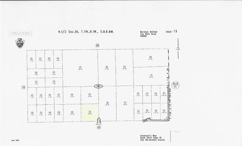 Barstow, San Bernardino County, CA Undeveloped Land for sale Property ID: 417888104