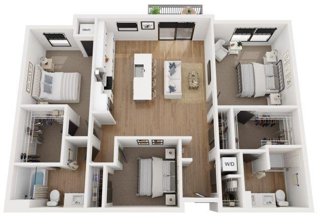 The Reeve Lakeside - PLAN E2 for Rent
