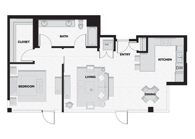 Eighteen Ten State St - 1 Bed - 1 Bath S for Rent