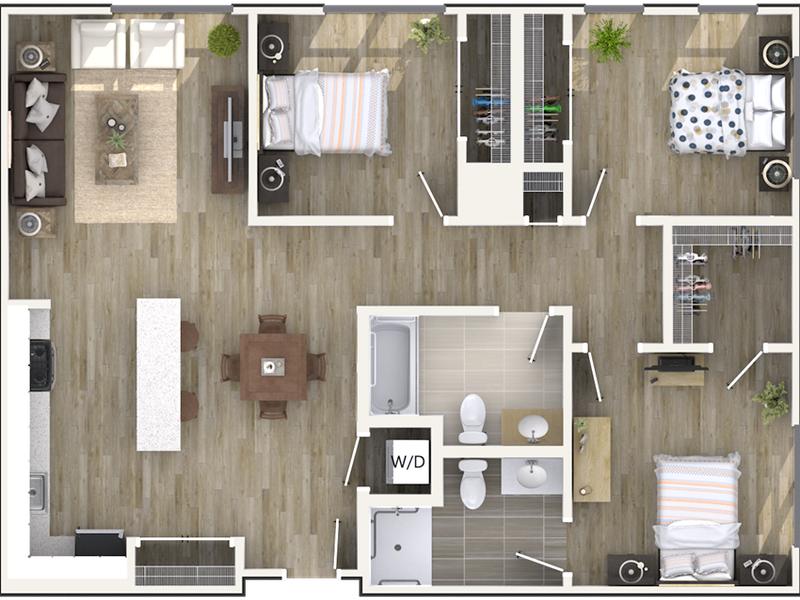 North Square Apartments at The Mill District - 3A for Rent