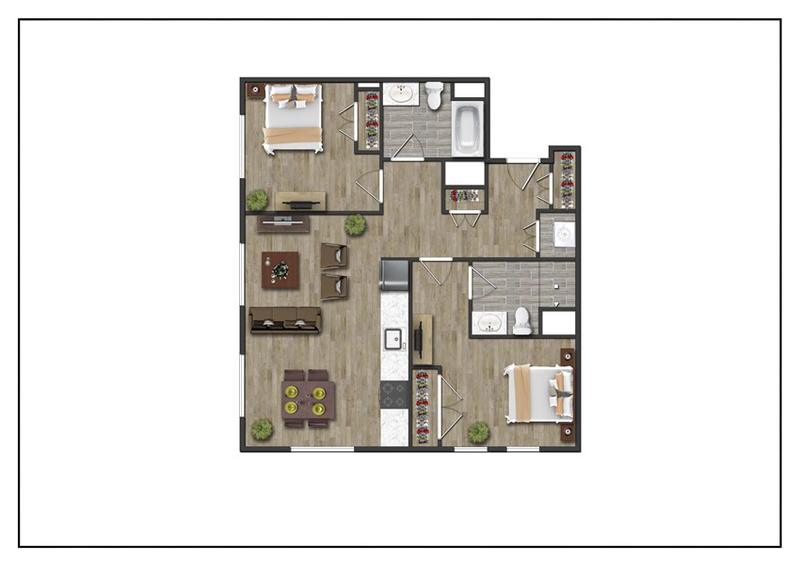 North Square Apartments at The Mill District - 2D for Rent