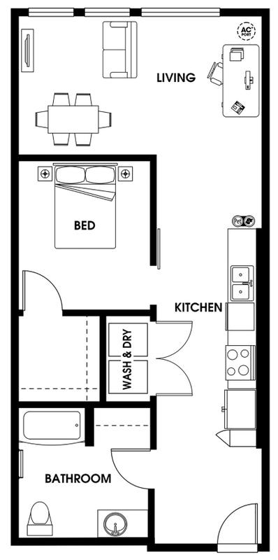 District Flats - Urban One Bedroom U6 for Rent