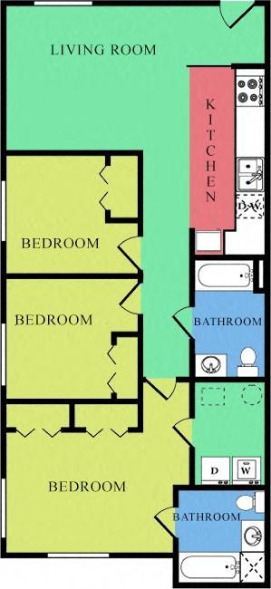 Wildwood Springs - 3x2 Ranch for Rent