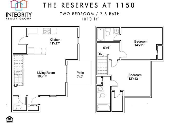 The Reserves at 1150 - 2 Bed 2.5 Bath Town Home for Rent