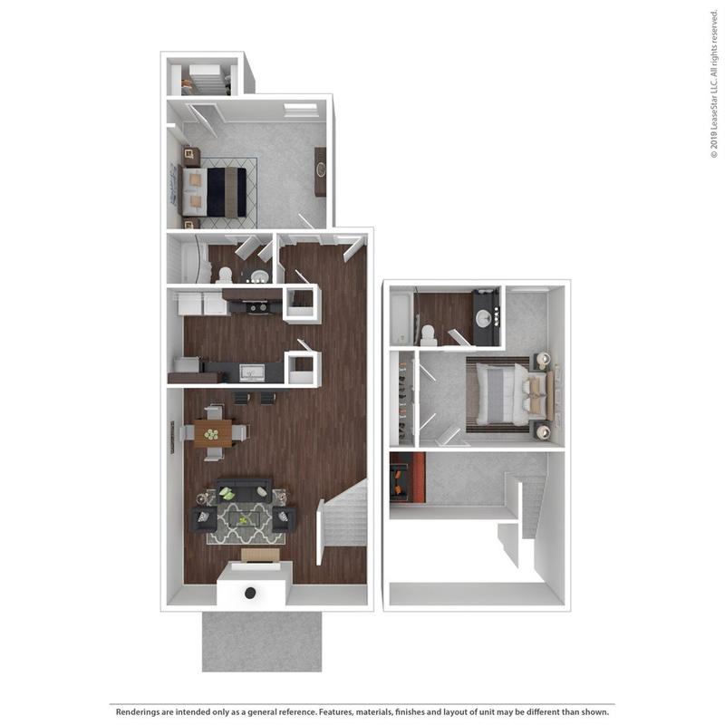 The Vale Apartments and Townhomes - Cypress - 2 Bed, Study, 2 Bath Townhome for Rent