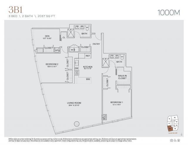 3 Bedroom 2 Bath In Chicago IL 60605 for Rent