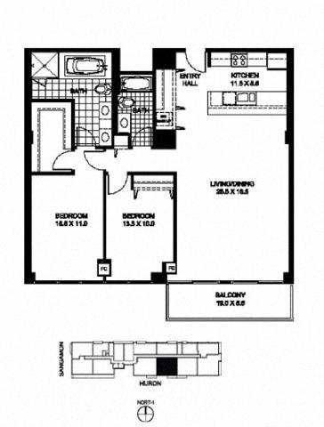 2 Bedroom 2 Bath In Chicago IL 60642 for Rent