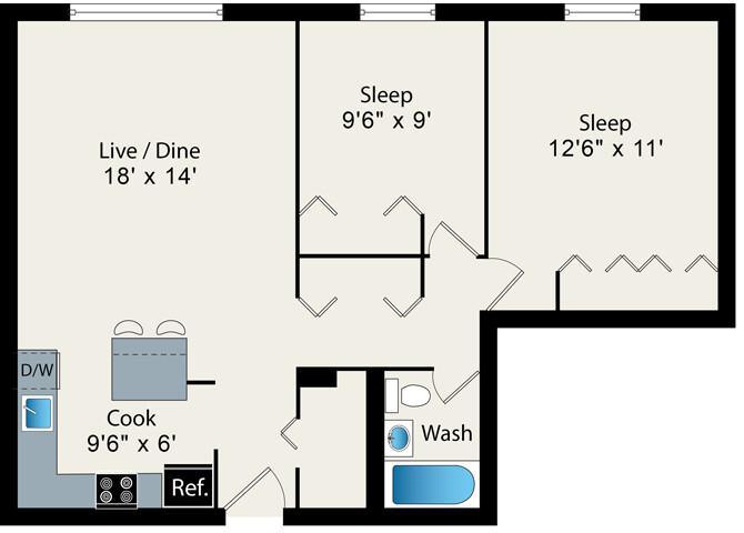 2 Bedroom 1 Bath In Chicago IL 60657 for Rent