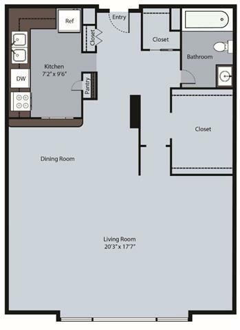 0 Bedroom 1 Bath In Chicago IL 60657 for Rent