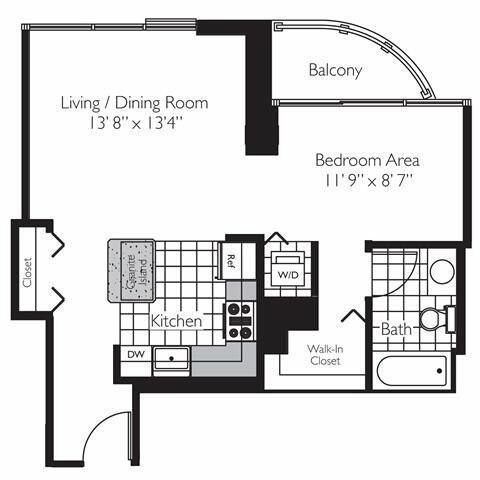 1 Bedroom 1 Bath In Chicago IL 60601 for Rent