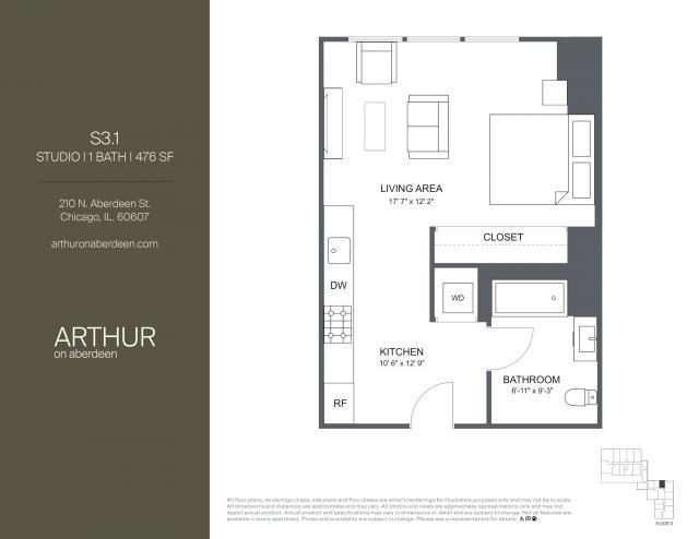 0 Bedroom 1 Bath In Chicago IL 60607 for Rent