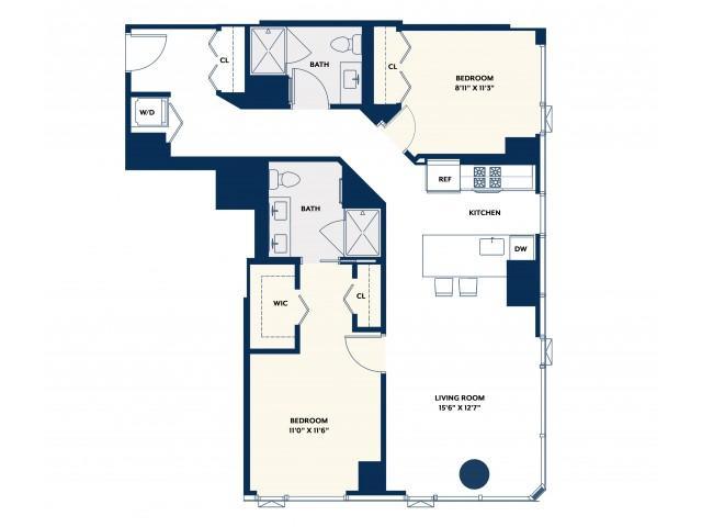 2 Bedroom 2 Bath In Chicago IL 60605 for Rent