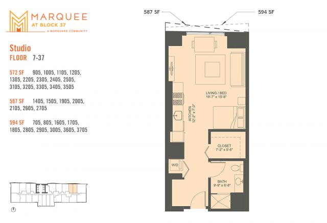 0 Bedroom 1 Bath In Chicago IL 60602 for Rent