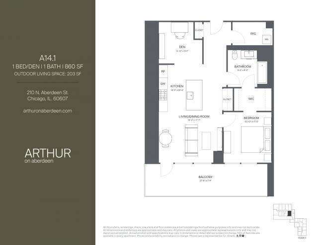 1 Bedroom 1 Bath In Chicago IL 60607 for Rent