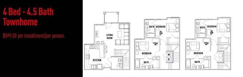 Sublease a room in 4 x 4.5 townhouse for Rent