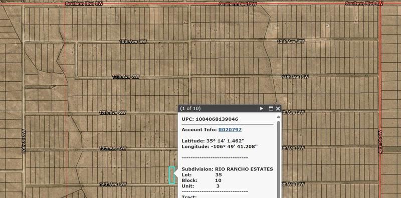 Rio Rancho, Sandoval County, NM Undeveloped Land, Homesites for sale Property ID: 418661065